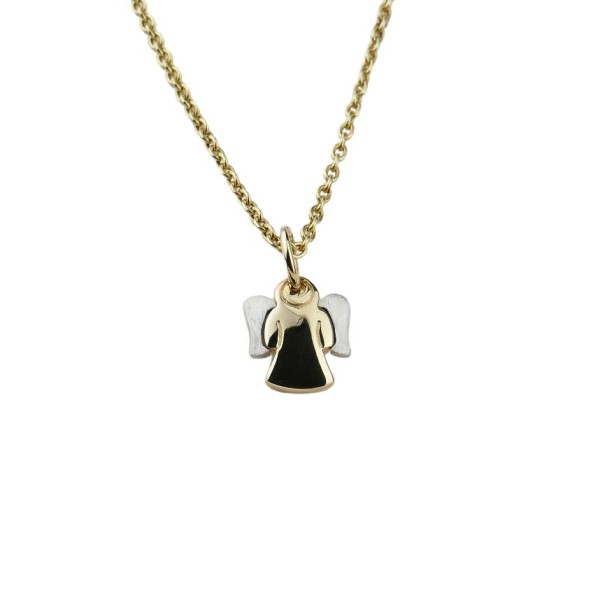 Engel-Anhänger Gelbgold und Weißgold 585/000