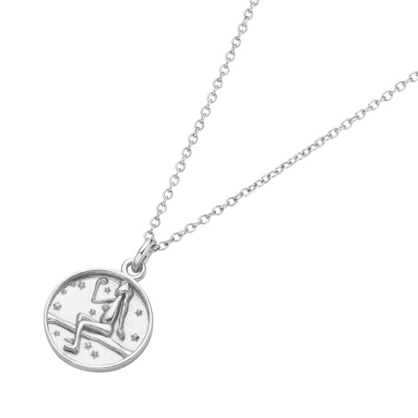 Silver D-Line Kette mit Sternzeichen Jungfrau Sterlingsilber