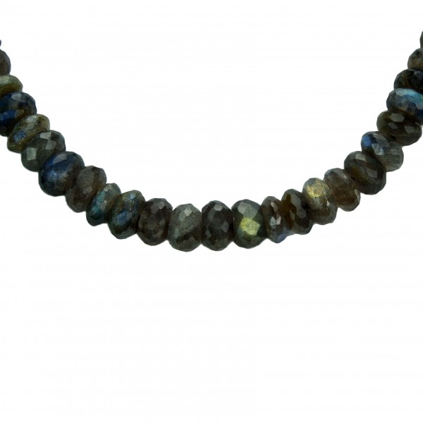 Labradoritkette aus facettierten Rondellen