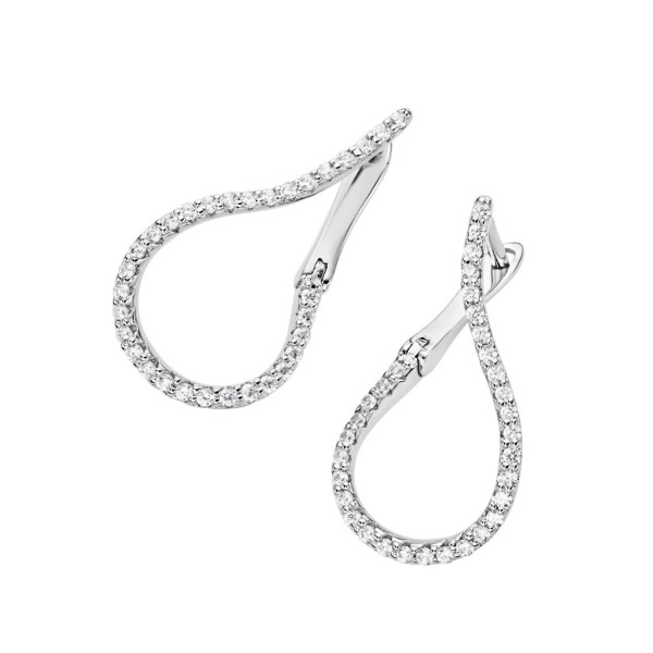 Silver D-Line Creolen Sterlingsilber mit Zirkonia