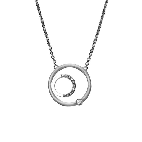 Kette Weißgold 585/000 mit Brillanten Halskette für Damen