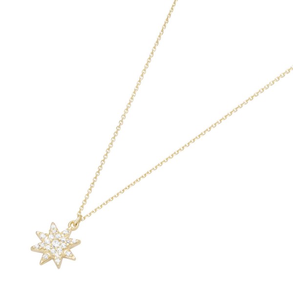 Anhänger Stern mit Kette Gelbgold 375/000