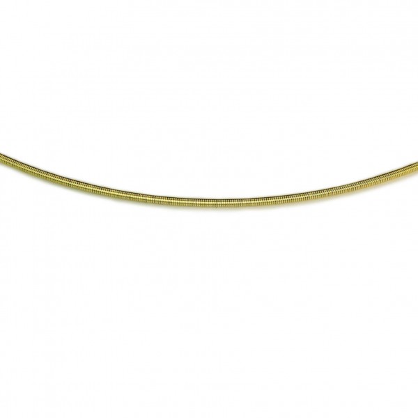 Felxibler Halsreif Gelbgold 585/000 mit Doubleclip-Schließe
