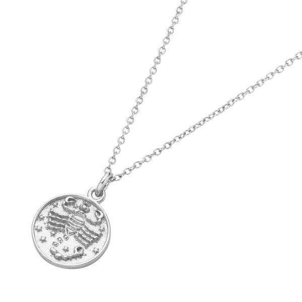 Silver D-Line Kette mit Sternzeichen Skorpion Sterlingsilber