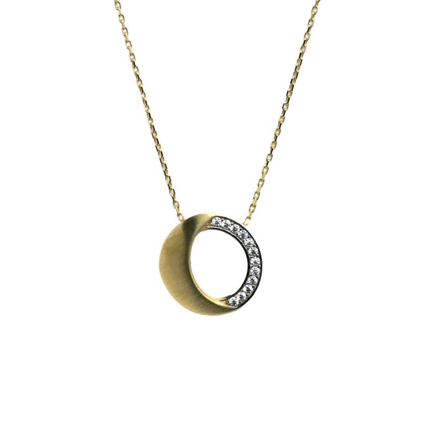 Collier Gelbgold 333/000 mit Zirkonia