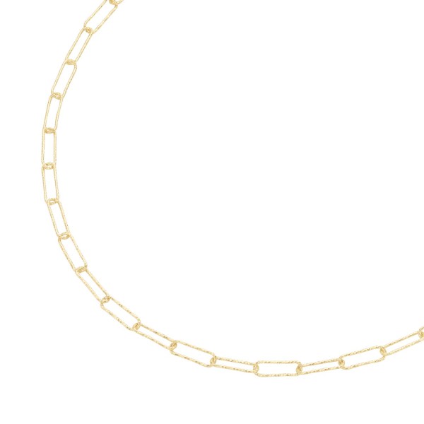 Silver D-Line Kette Paperclip Sterlingsilber vergoldet