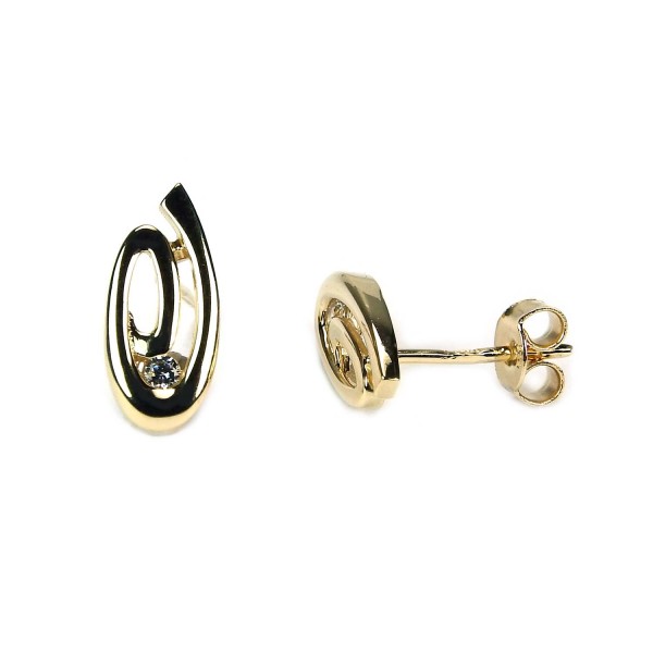 Ohrstecker Gelbgold 585/000 mit Zirkonia Ohrringe Gold