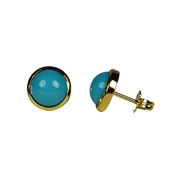 Türkisohrstecker Gold 750/000 Handarbeit