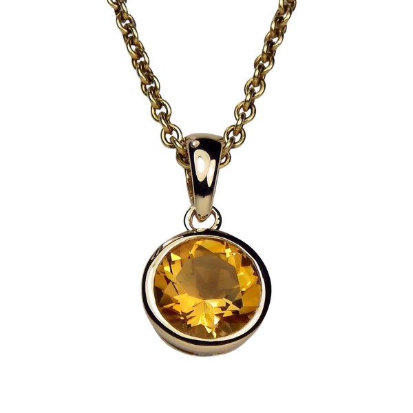 Citrinanhänger Gelbgold 585/000 Anhänger mit Citrin Gold