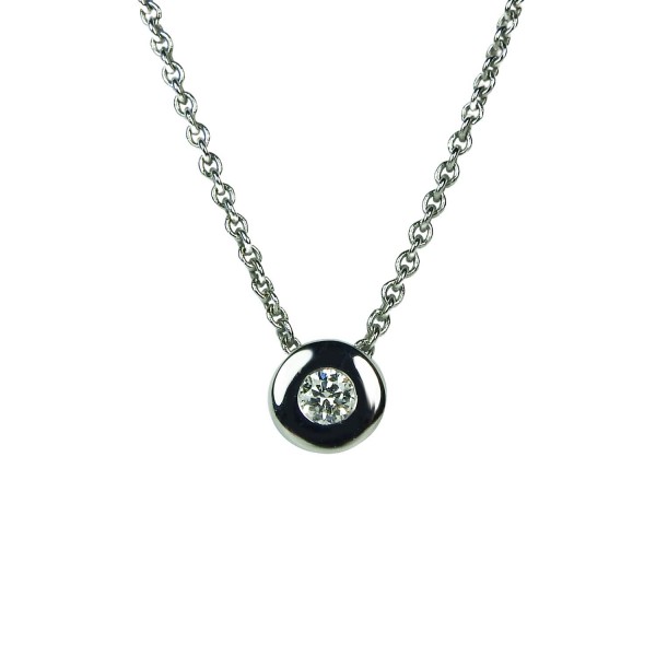 Halskette Weißgold 585/000 mit Brillantanhänger