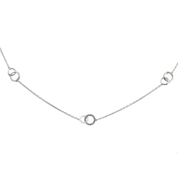 Halskette Weißgold 585/000 mit Zirkonia