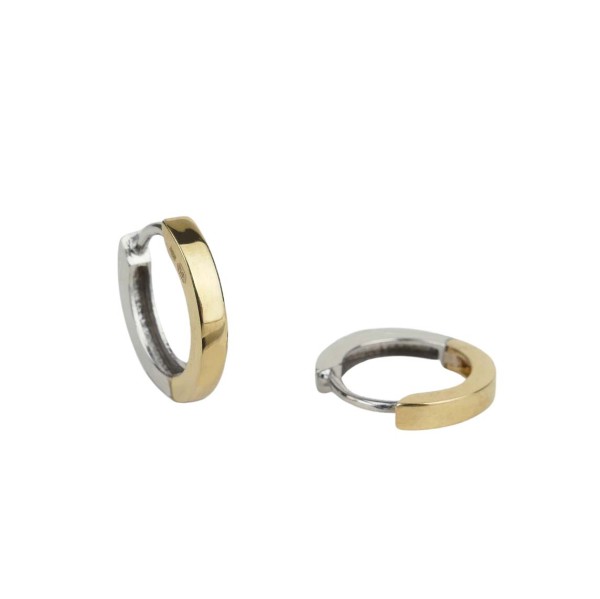 Creolen Gelbgold und Weißgold 585/000