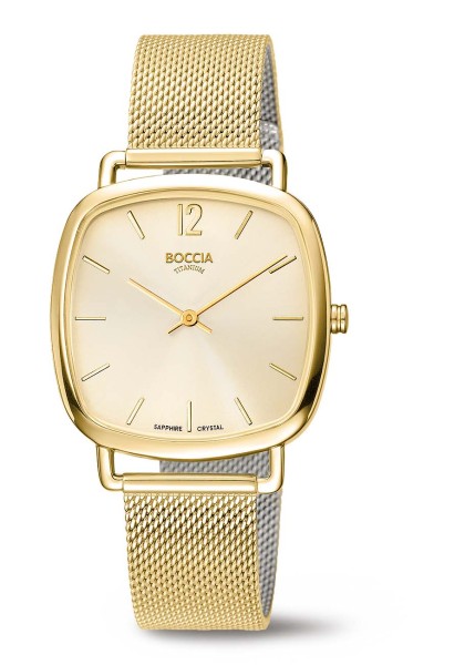 Boccia nickelfreie Damenuhr Quartz Titan mit Edelstahlband