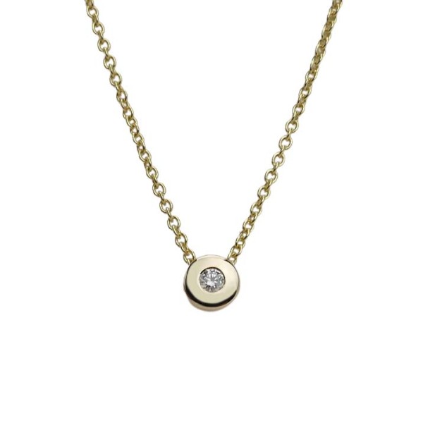 Halskette mit Brillantanhänger Gelbgold 585/000