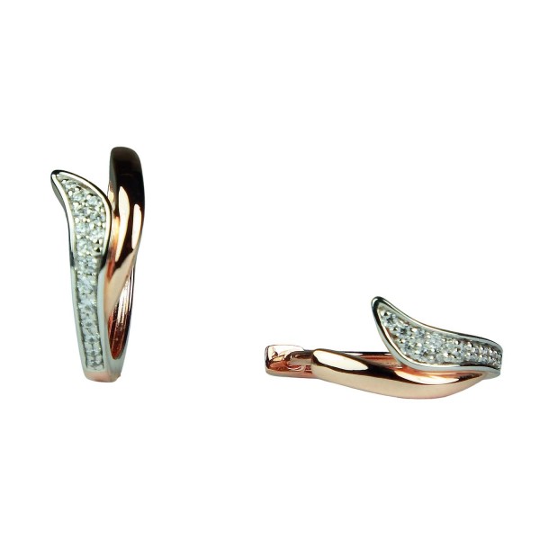 Creolen mit Zirkonia Roségold 585/000