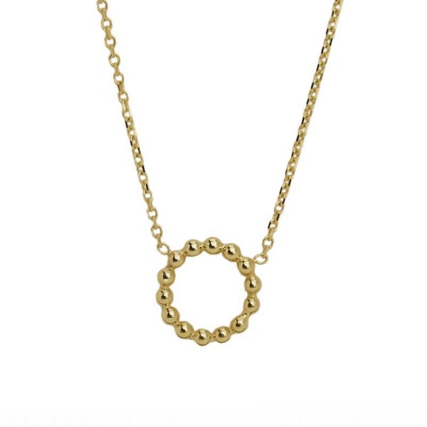 Halskette Gelbgold 585/000 mit Kügelchen-Kreis