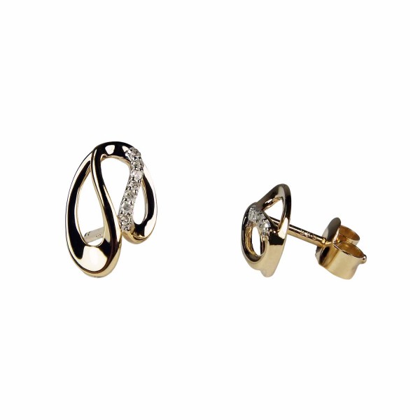 Ohrstecker mit Diamanten Gelbgold 585/000
