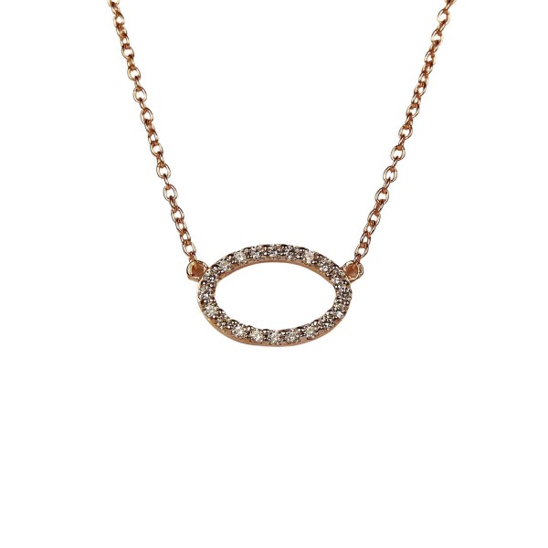 Halskette Sterlingsilber rosé vergoldet mit Zirkonia