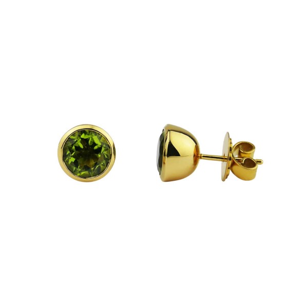 Peridot-Ohrstecker Gelbgold 750/000
