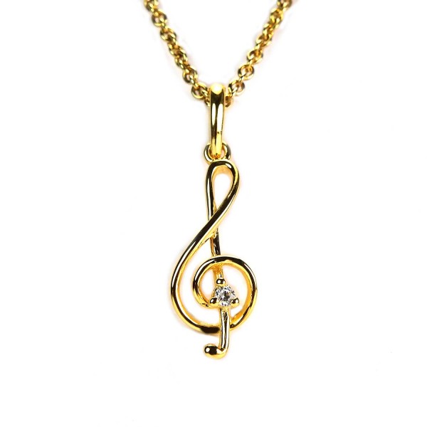 Anhänger Notenschlüssel Gold 585/000 mit Zirkonia