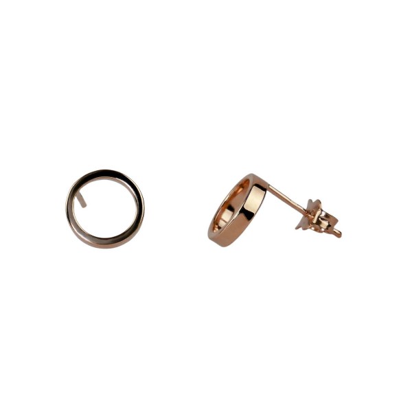 Ohrstecker Roségold 585/000 Kreisform Ohrringe